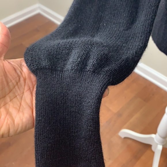 TORY BURCH BRISTOL FRINGE SLEEVE WOOL SWEATER SZ S  BLACK - Picture 6 of 10